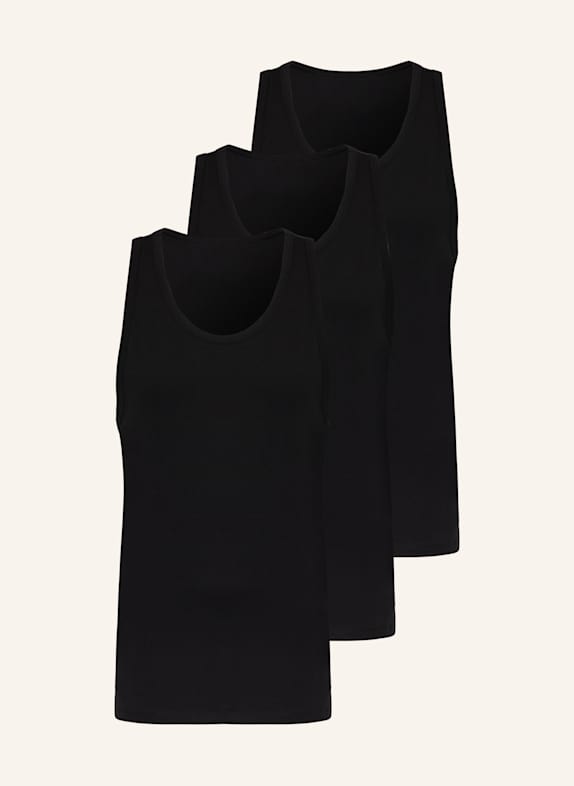 Calvin Klein Podkoszulka COTTON STRETCH BLEND, 3 szt. CZARNY