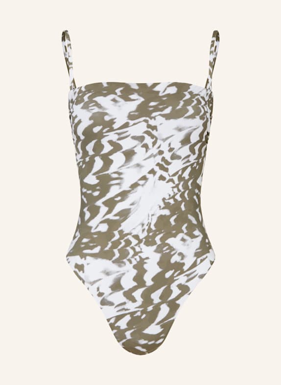 Calvin Klein Bandeau-Badeanzug CK ESSENTIALS WEISS/ OLIV