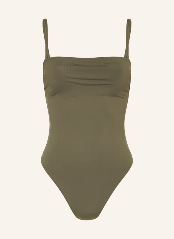 Calvin Klein Strój kąpielowy bandeau CK ESSENTIALS OLIWKOWY
