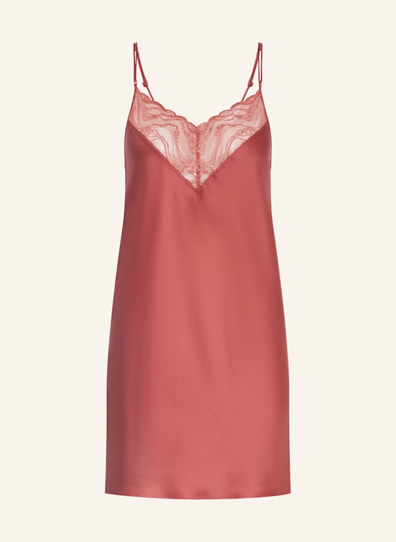 Calvin Klein Negligé SATIN SHEEN LACE aus Satin HELLROT