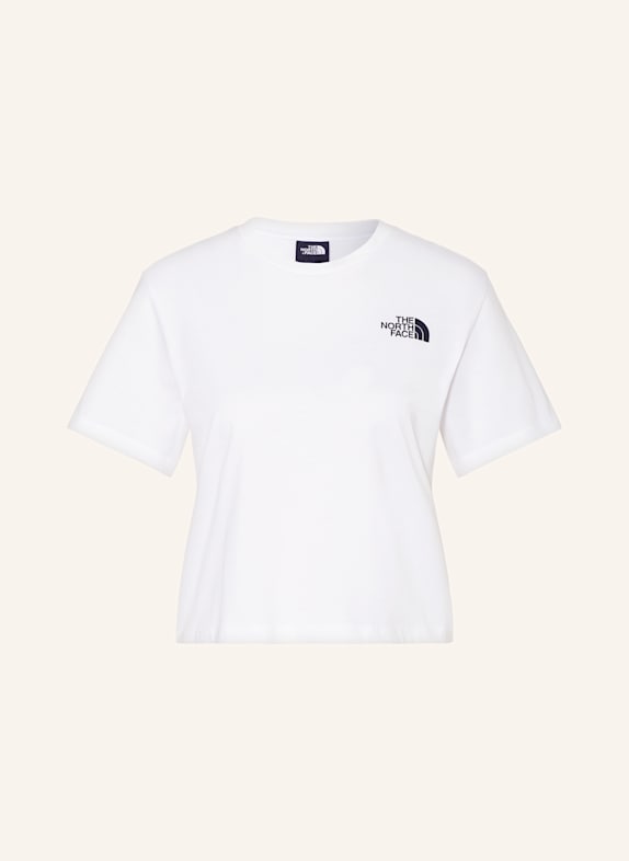 THE NORTH FACE T-Shirt SIMPLE DOME CROPPED WEISS/ SCHWARZ