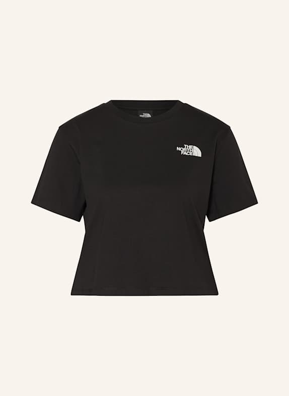 THE NORTH FACE SIMPLE DOME CROPPED T-shirt BLACK/ WHITE