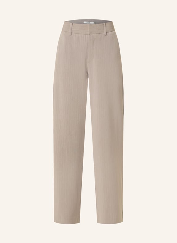 GESTUZ Wide leg trousers JOELLEGZ GRAY/ LIGHT GRAY