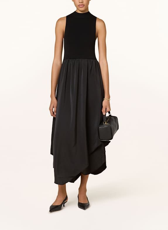 GESTUZ GZSAMA dress in mixed materials BLACK