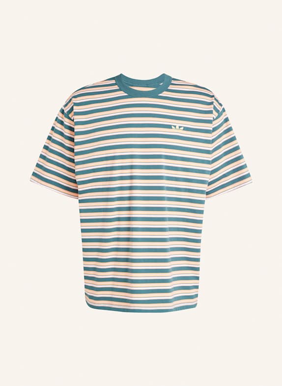 adidas Originals T-Shirt STRIPE GRÜN/ LACHS/ ORANGE