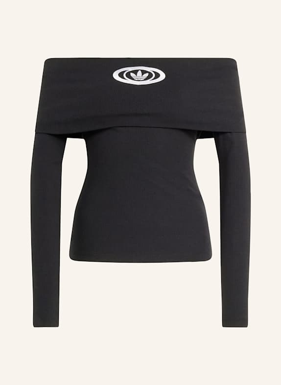 adidas Originals Off-Shoulder-Longsleeve SCHWARZ