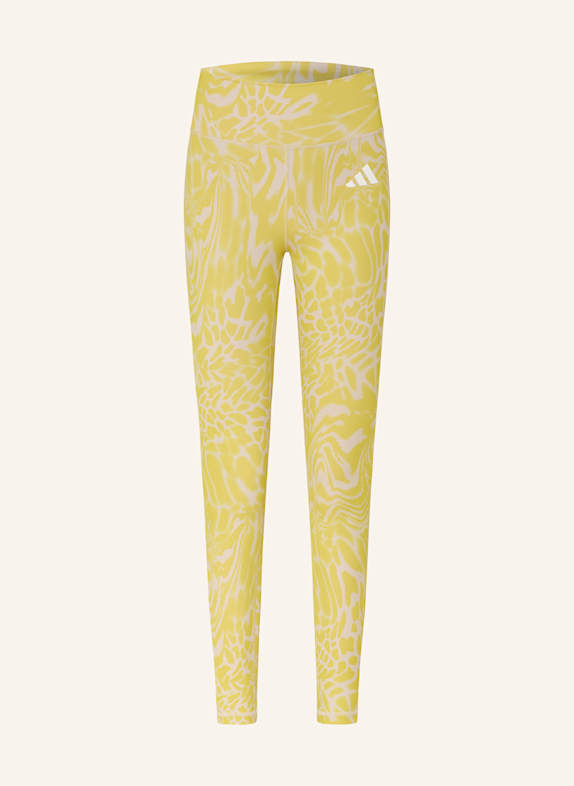adidas Tights OPTIME ESSENTIALS STASH POCKET FULL LENGTH DUNKELGELB/ CREME
