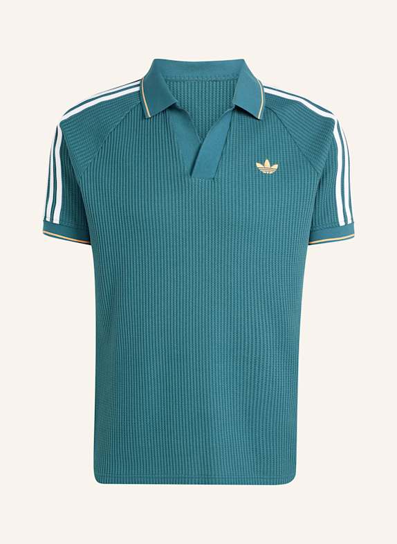 adidas Originals Poloshirt ORIGINALS WAFFLE KNIT PETROL/ WEISS/ ORANGE