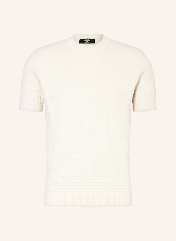 FENDI T-shirt GIROCOLLO CREAM