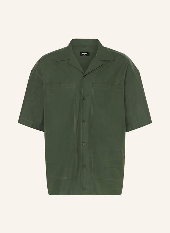 FENDI Resorthemd Comfort Fit DUNKELGRÜN