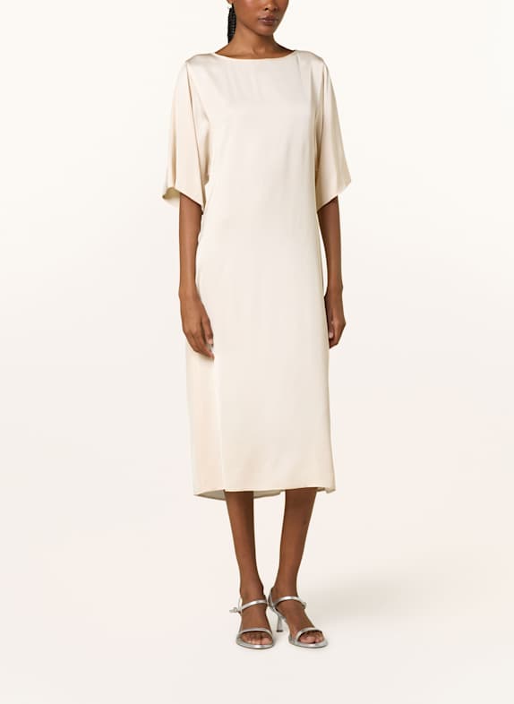 PESERICO Cocktailkleid mit Schmucksteinen CREME