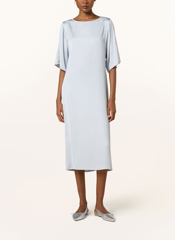 PESERICO Cocktailkleid mit Schmucksteinen HELLBLAU