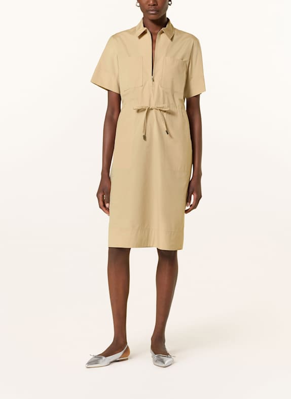 PESERICO Hemdblusenkleid BEIGE