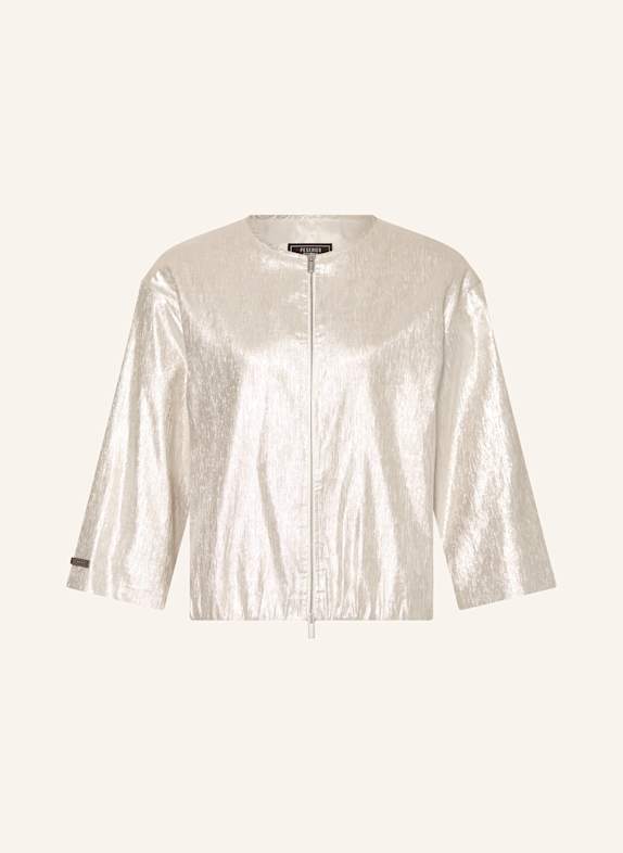PESERICO Jacket with 3/4 sleeves and glitter thread CREAM