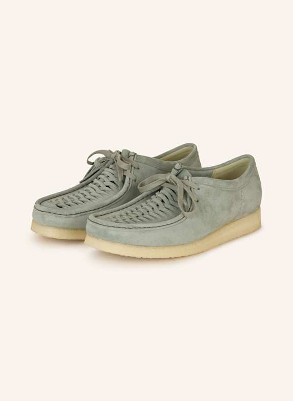 Clarks ORIGINALS Lace-up shoes WALLABEE WEAVE LIGHT GREEN