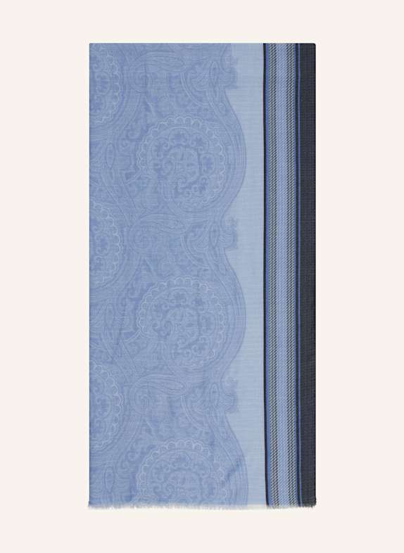 ETRO Schal HELLBLAU/ DUNKELBLAU