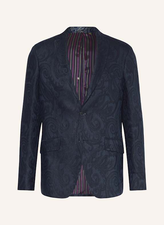 ETRO Anzugsakko Extra Slim Fit mit Leinen DUNKELBLAU