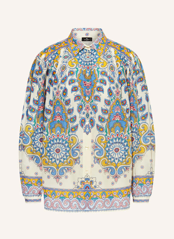 ETRO Hemdbluse mit Seide ECRU/ BLAU/ GELB