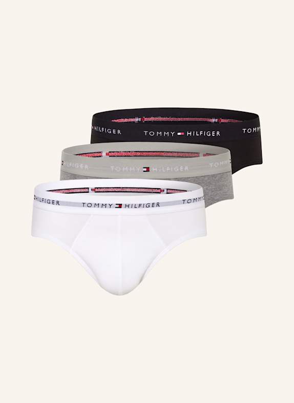 TOMMY HILFIGER 3er-Pack Slips SCHWARZ/ GRAU/ WEISS