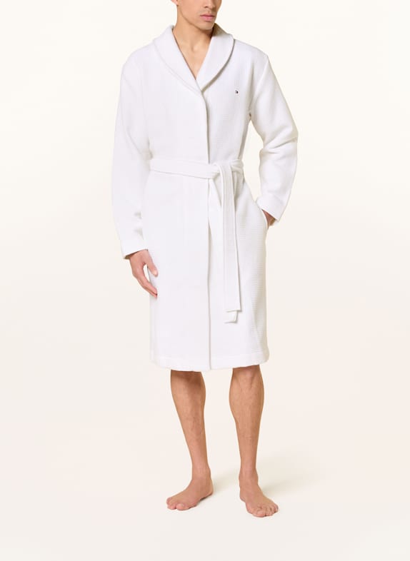 TOMMY HILFIGER Herren-Bademantel WEISS