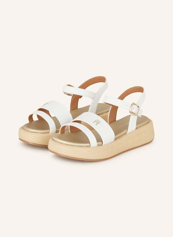 TOMMY HILFIGER Plateau-Sandalen WEISS