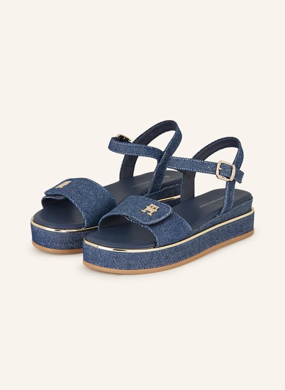 TOMMY HILFIGER Plateau-Sandalen BLAU