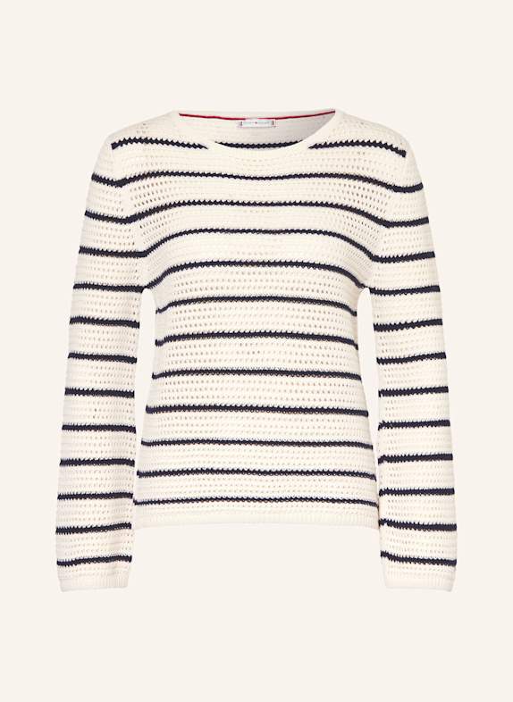 TOMMY HILFIGER Pullover ECRU/ DUNKELBLAU