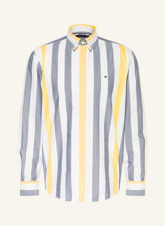 TOMMY HILFIGER Oxfordhemd Relaxed Fit HELLGELB/ WEISS/ DUNKELBLAU