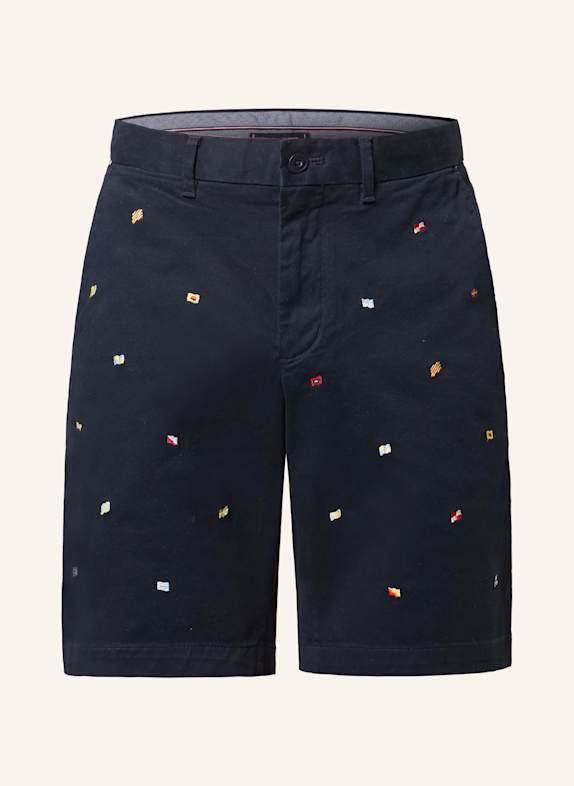 TOMMY HILFIGER Chinoshorts BROOKLYN Slim Fit DUNKELBLAU/ HELLBLAU/ ROT