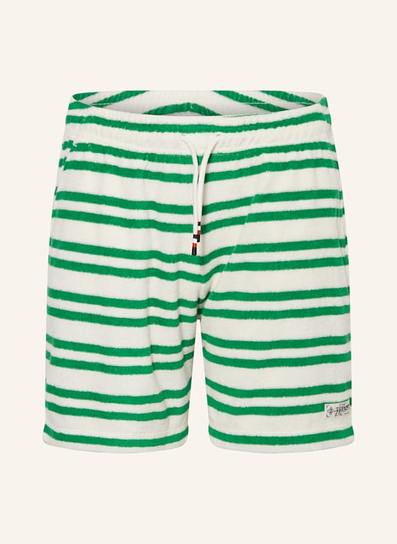 TOMMY HILFIGER Frotteeshorts Regular Fit WEISS/ GRÜN
