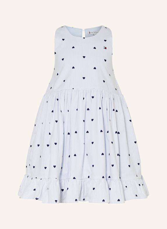 TOMMY HILFIGER Kleid HELLBLAU/ WEISS/ DUNKELBLAU