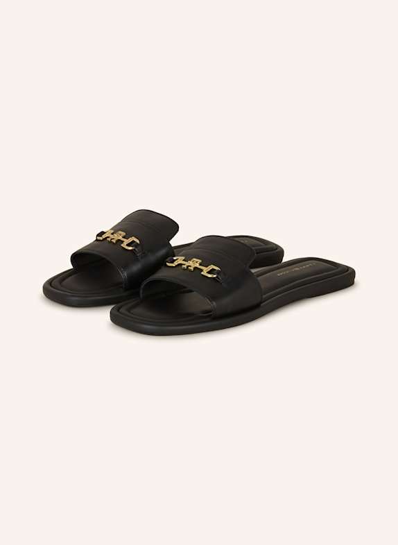 TOMMY HILFIGER Pantoletten SCHWARZ