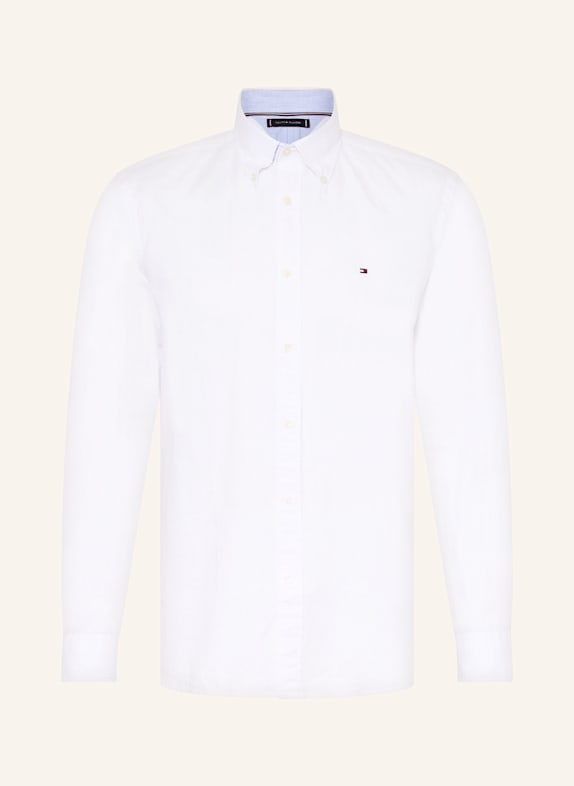 TOMMY HILFIGER Hemd Comfort Fit mit Leinen WEISS