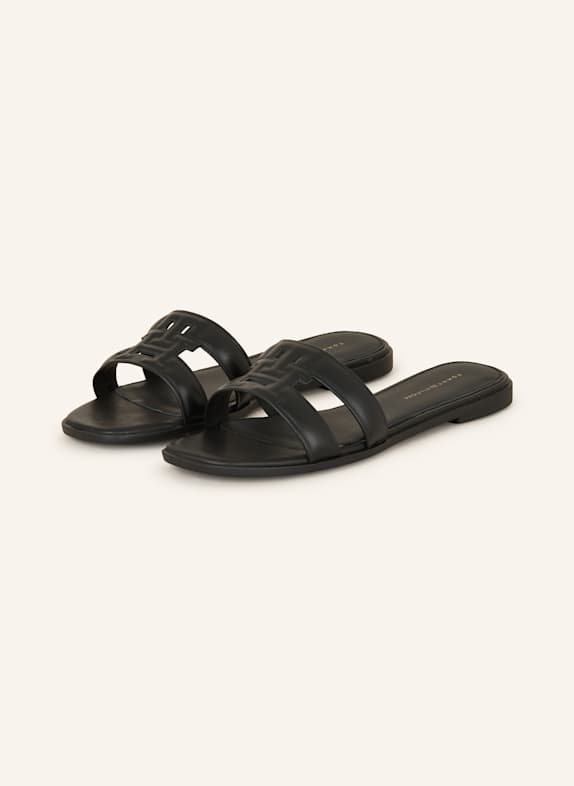 TOMMY HILFIGER Pantoletten SCHWARZ