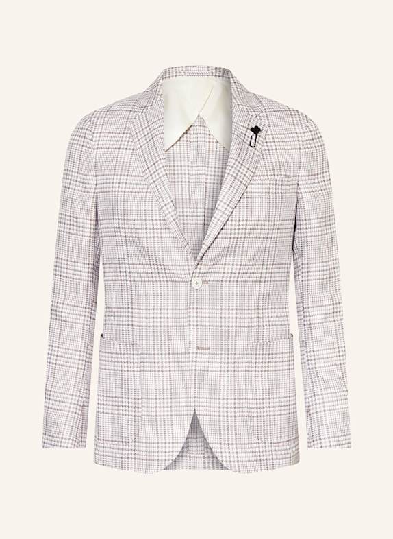 LARDINI Sakko Regular Fit mit Leinen CREME/ BEIGE/ GRAU