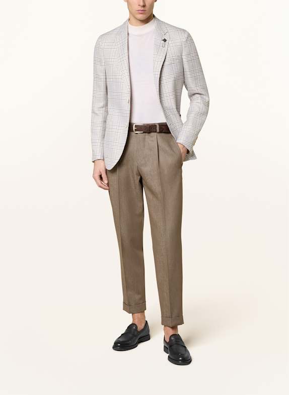 LARDINI Sako Regular Fit met linnen CRÈME / BEIGE / GRIJS