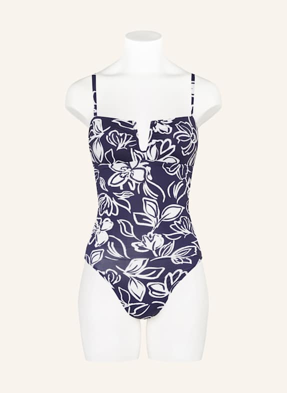 LAUREN RALPH LAUREN Badpak ALLORA FLORAL DONKERBLAUW / WIT