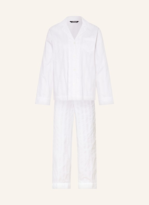 LAUREN RALPH LAUREN Schlafanzug WEISS