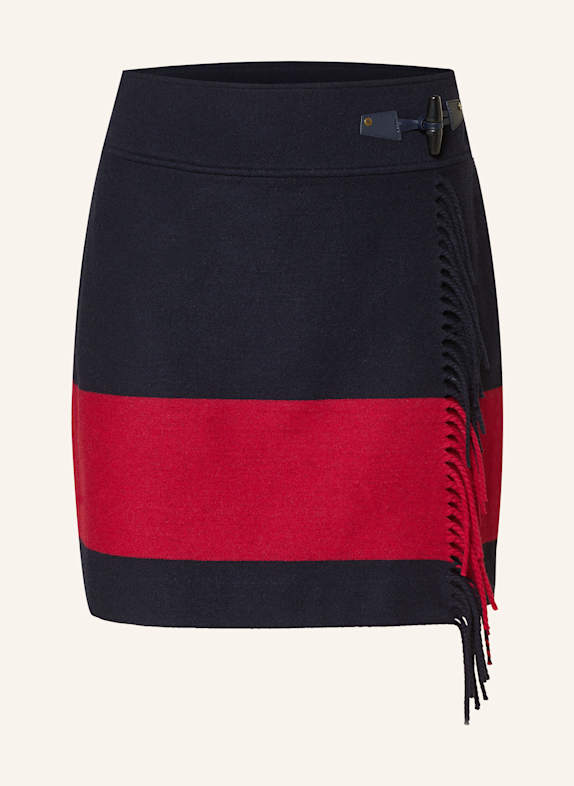 LAUREN RALPH LAUREN Rock in Wickeloptik DUNKELBLAU/ DUNKELROT