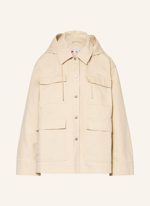 ottod'ame Jeansjacke mit abnehmbarer Kapuze CREME