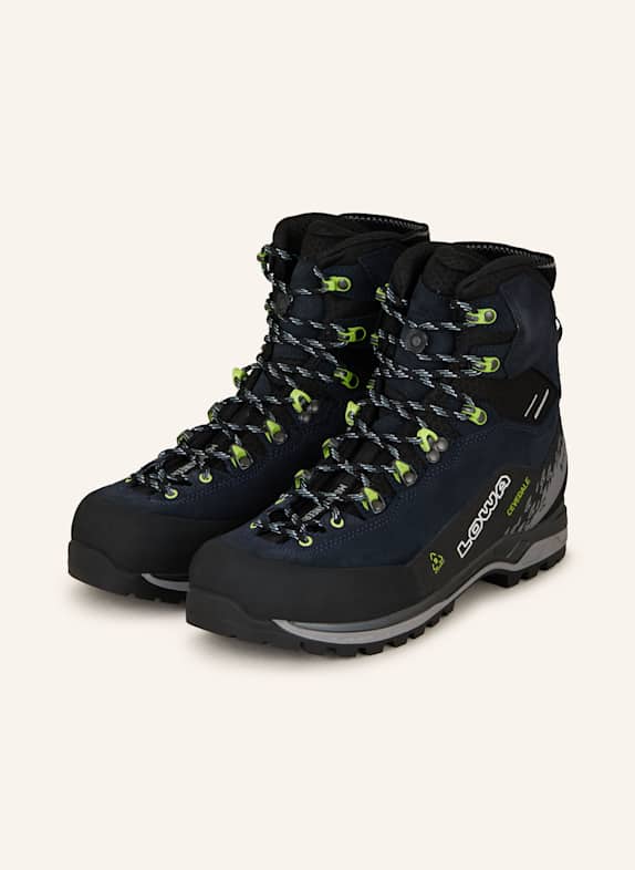 LOWA Trekkingschuhe CEVEDALE PRO GTX MID DUNKELBLAU/ NEONGELB