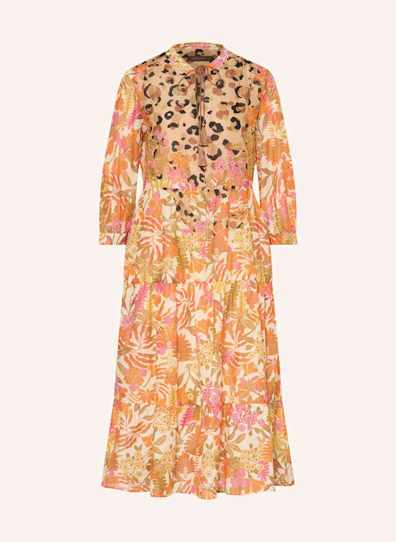 ELENA MIRO Kleid BRAUN/ SCHWARZ/ ORANGE