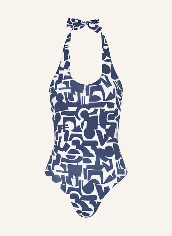 Marc O'Polo Neckholder-Badeanzug BLAU/ WEISS