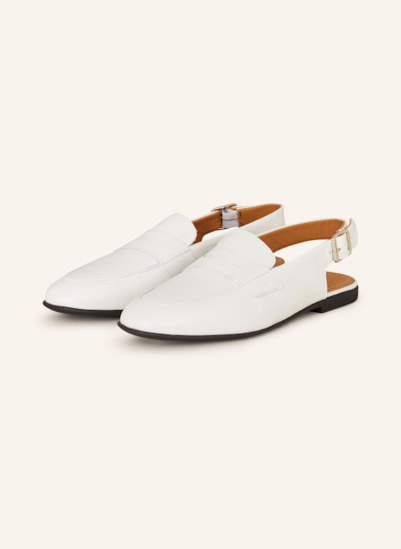 Marc O'Polo Loafersy z odkrytą piętą SAFINA 3A BIAŁY