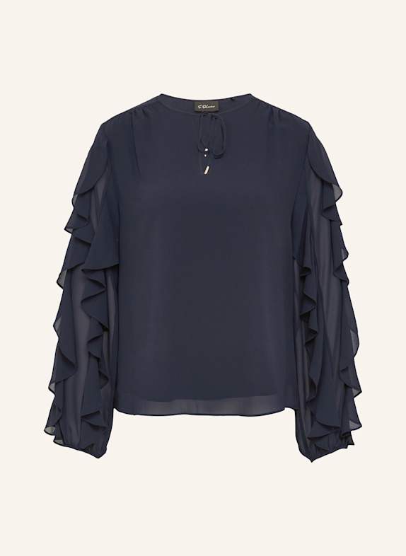 s.Oliver BLACK LABEL Blusenshirt mit Volants DUNKELBLAU
