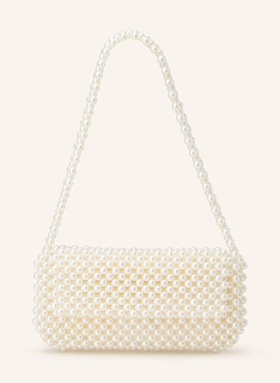 0711 TBILISI Schultertasche CLOVER mit Schmuckperlen ECRU