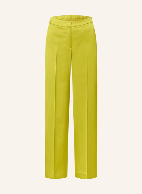 comma Wide leg trousers in satin LIGHT GREEN