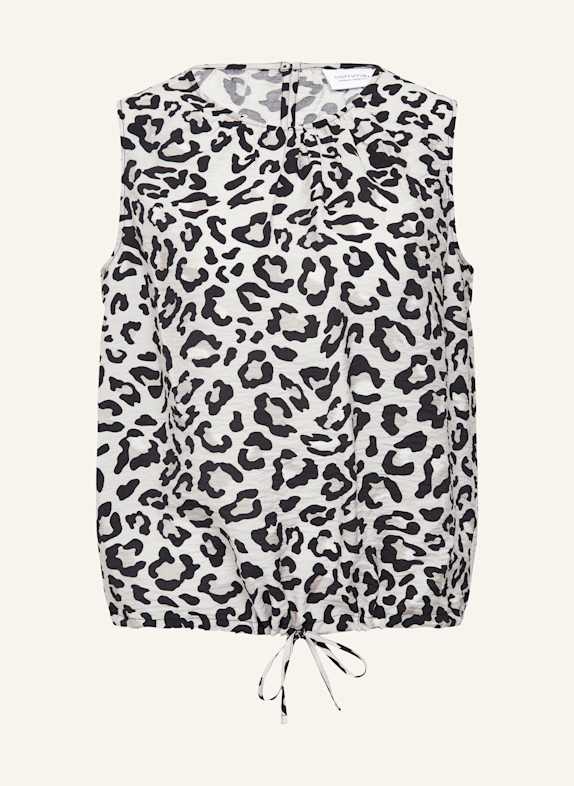 comma casual identity Blusentop HELLGRAU/ SCHWARZ/ TAUPE