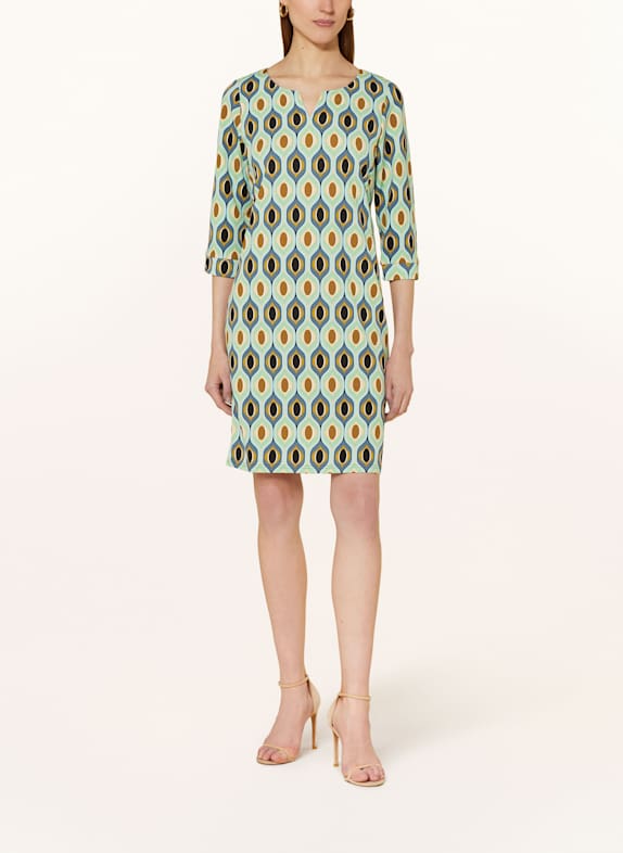 CARTOON Jerseykleid mit 3/4-Arm BLAU/ MINT/ HELLGRÜN