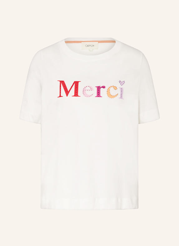 CARTOON T-Shirt mit Schmucksteinen WEISS